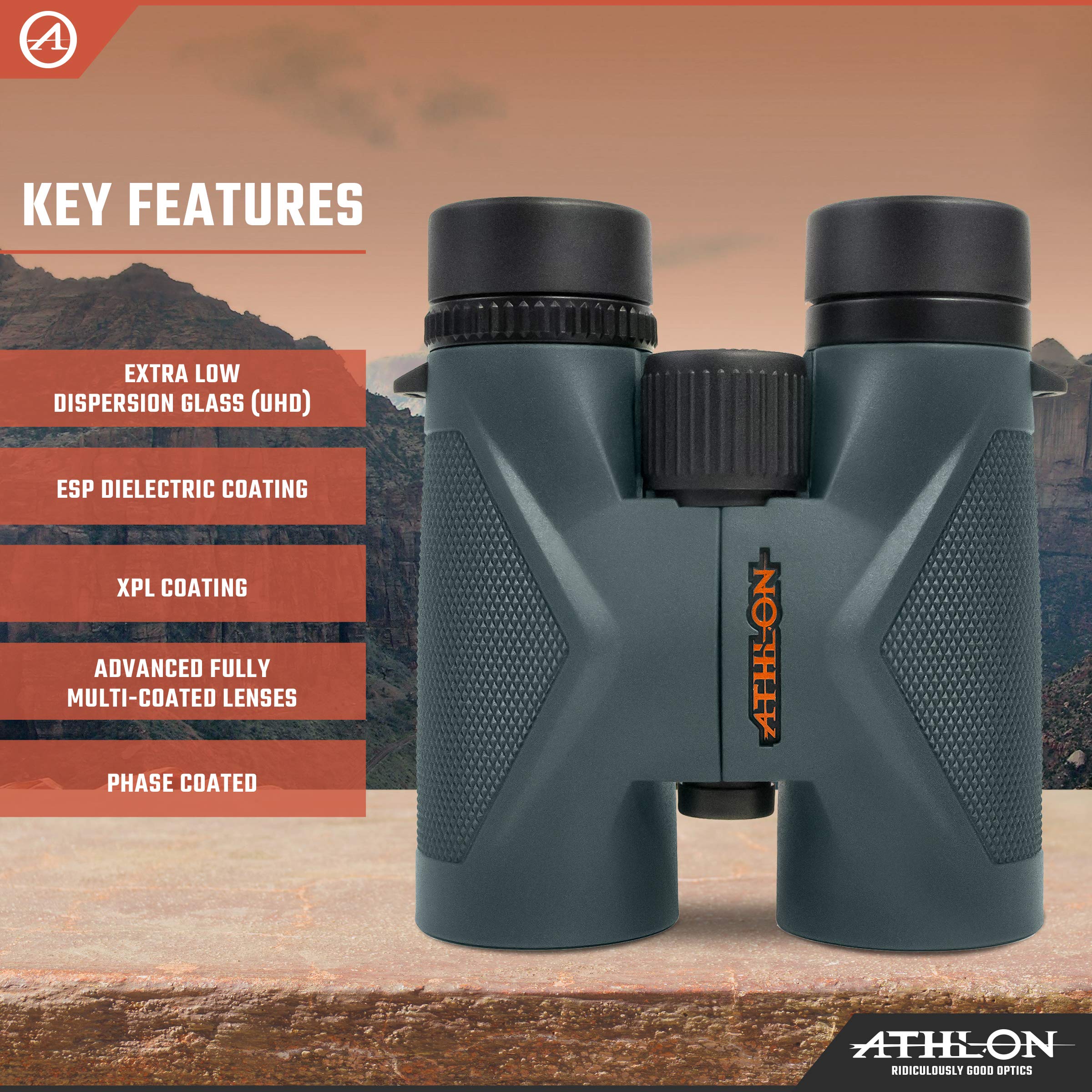 Athlon Optics Midas UHD comparación de tamaño y especificaciones claras