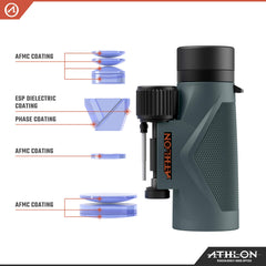 Athlon Optics Midas UHD detalle de lentes ED que mejora nitidez y color