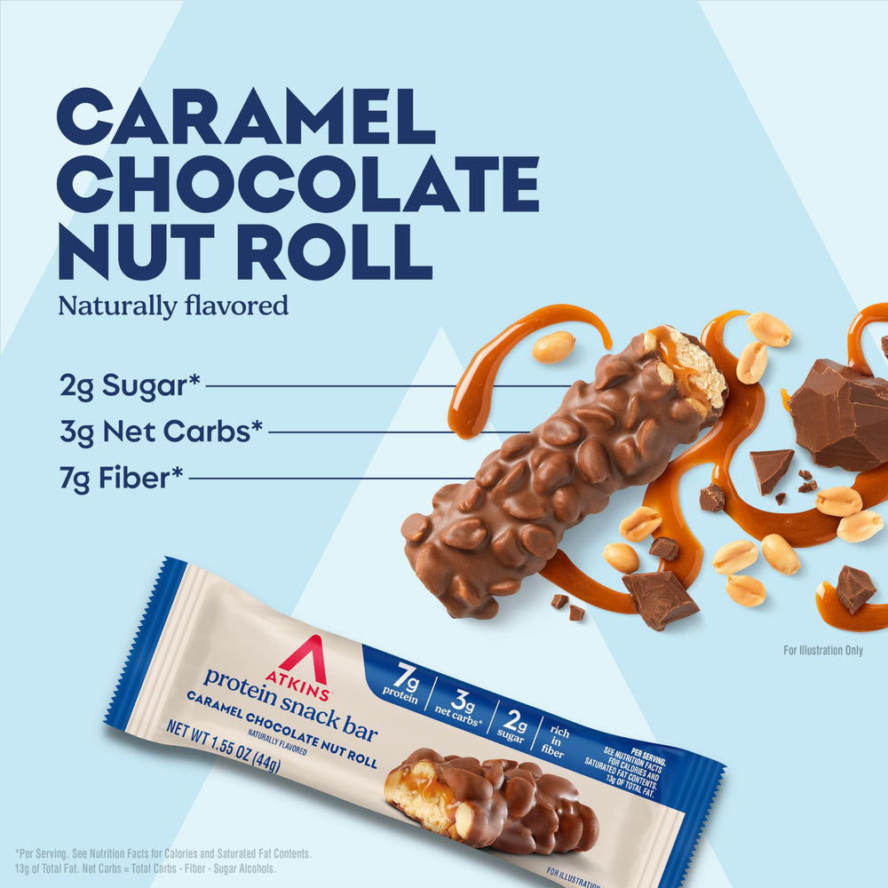 Atkins barrita abierta mostrando textura y mezcla crujiente beneficiosa