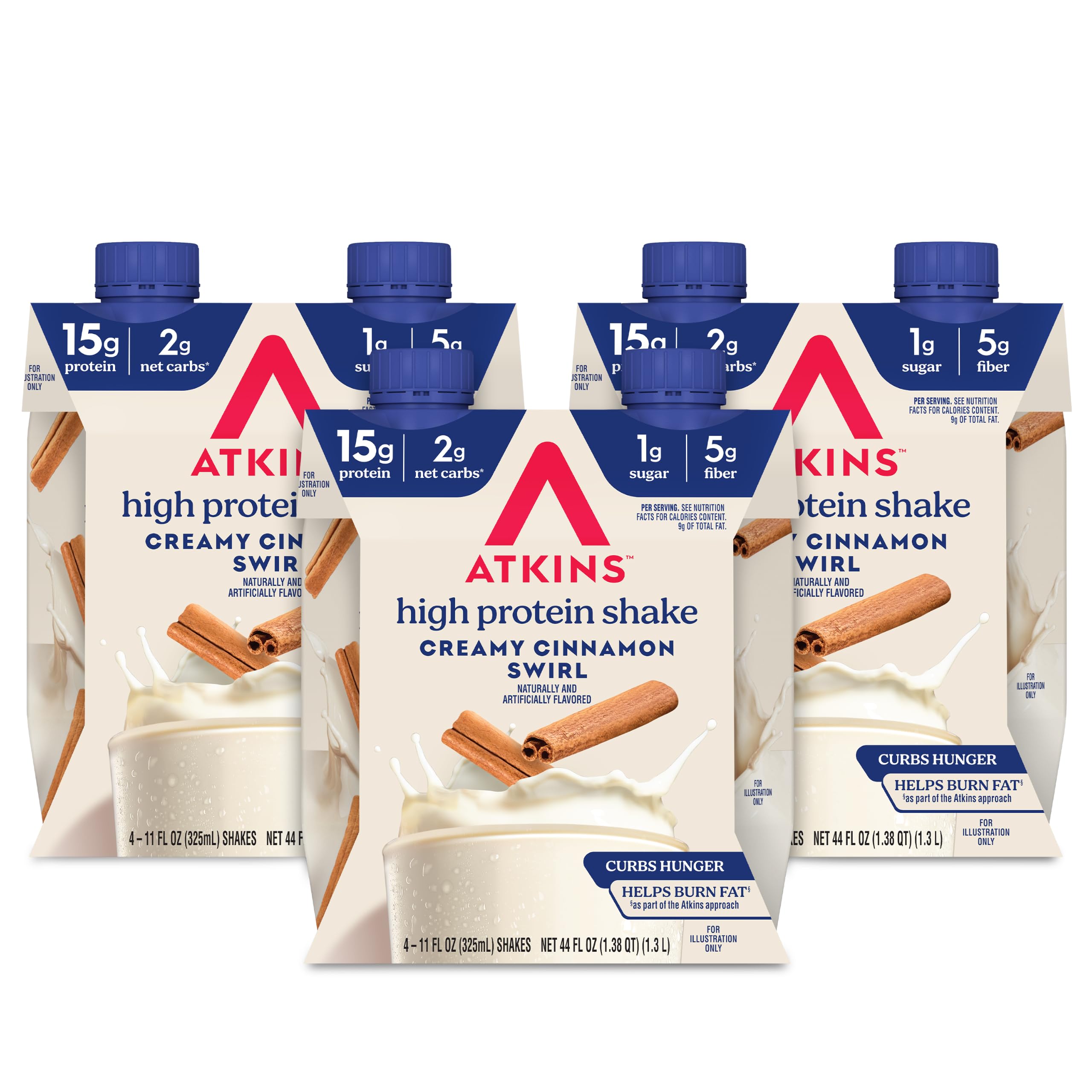 Atkins frontal del pack mostrando 12 botellas y diseño llamativo