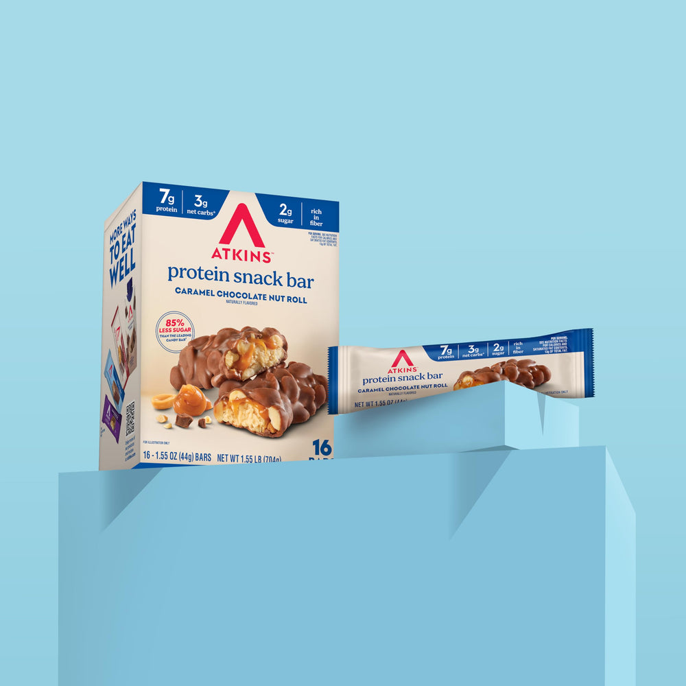 Atkins trozos de cacahuete visibles que aportan crunch saciante