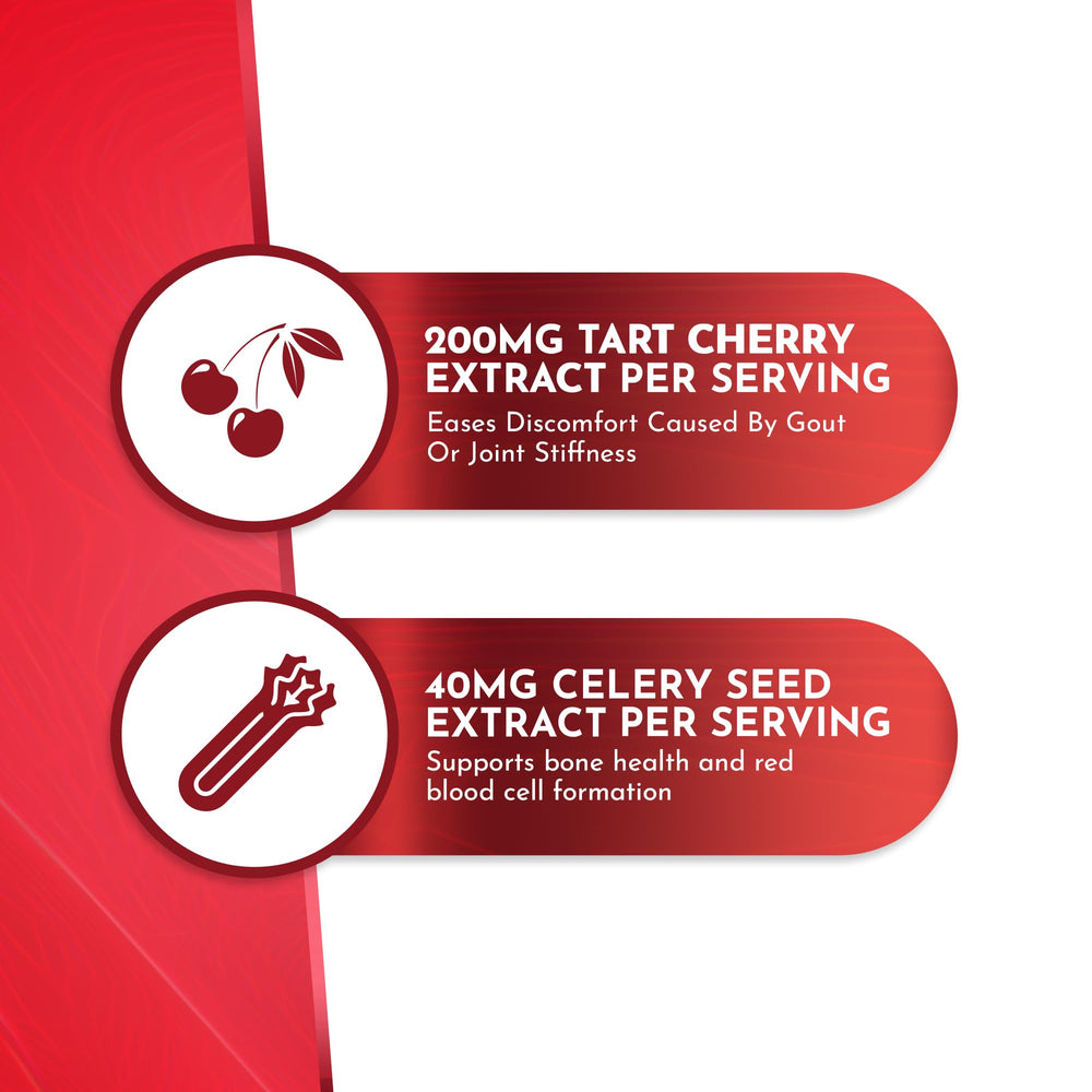 Atlantis Nutrition ingredientes: cereza ácida y semilla de apio destacados