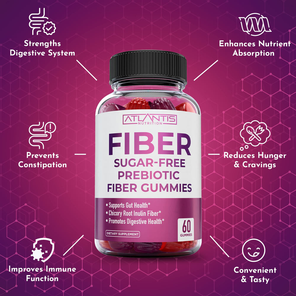 Atlantis Nutrition close-up de mezcla prebiótica, evidencia de formulación