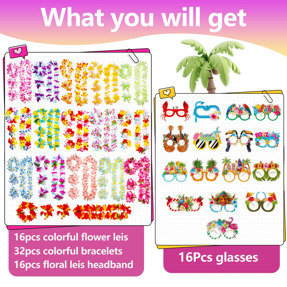 Atonofun gafas luau primer plano con diseño llamativo para fotos divertidas