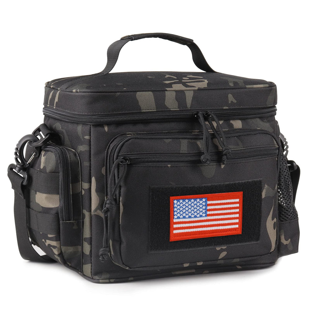ATRIPACK vista frontal de la bolsa lunch con cierre resistente y parche