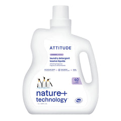 ATTITUDE botella frontal mostrando etiqueta y capacidad, limpieza segura