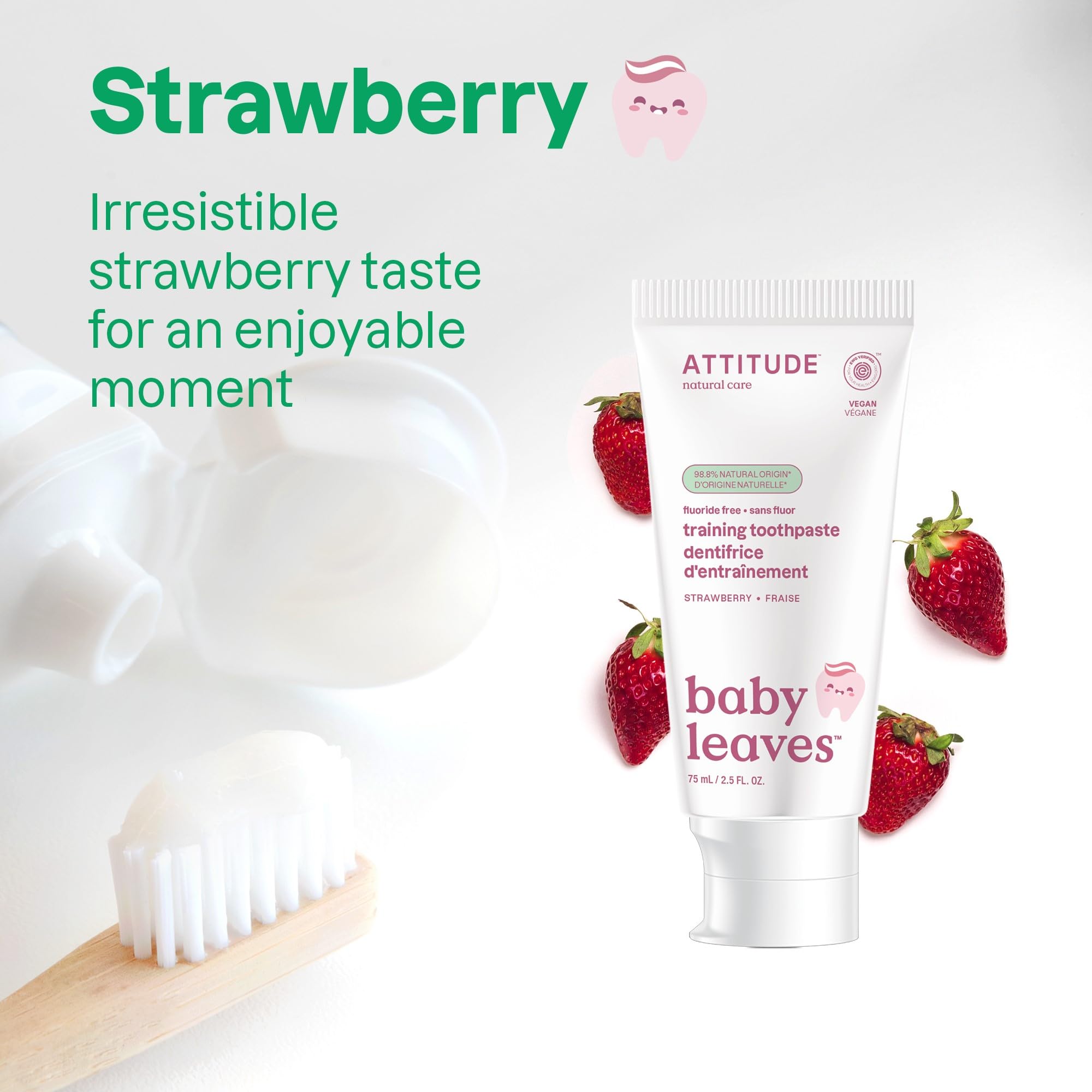 ATTITUDE etiqueta con sello EWG Verified y lista de ingredientes limpios
