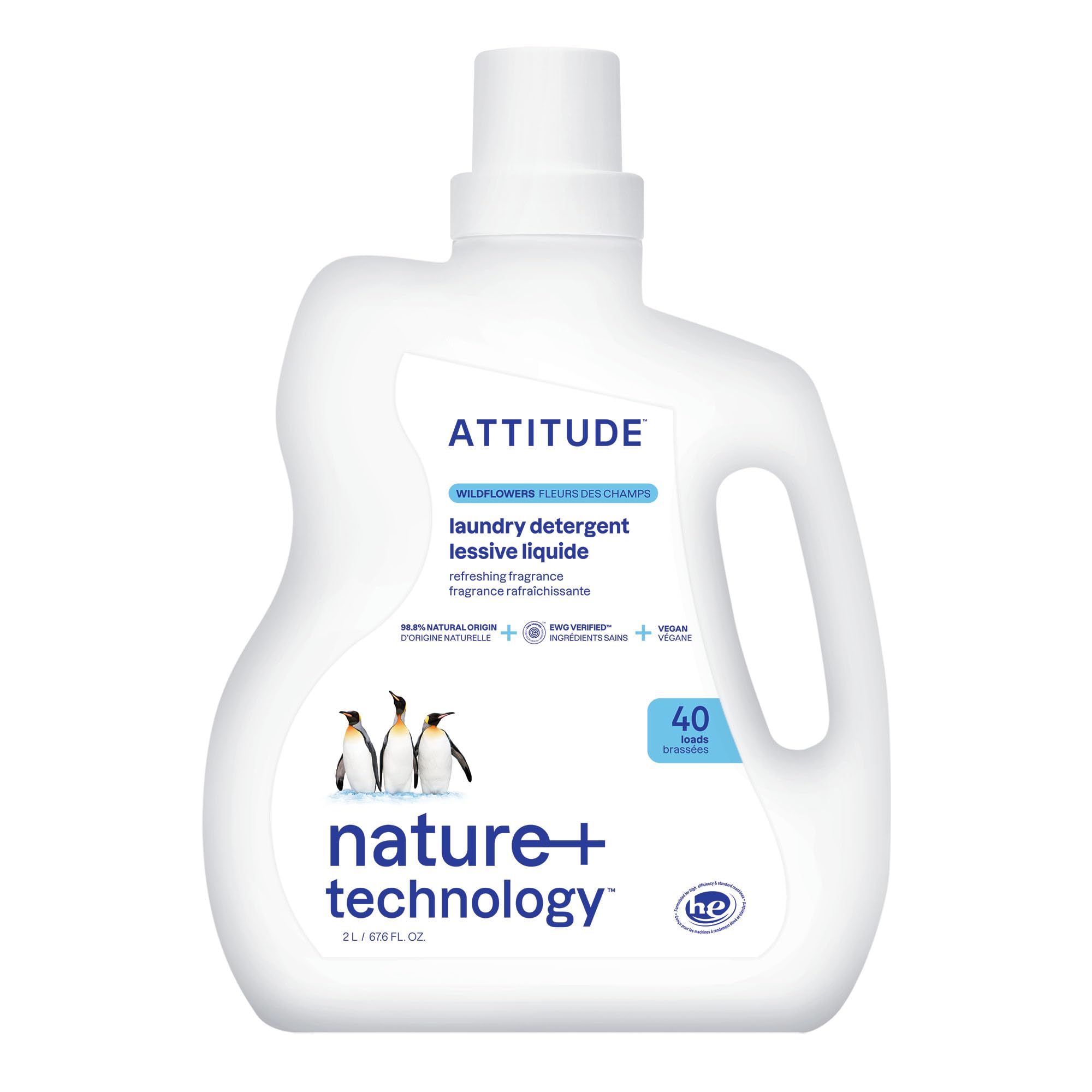 ATTITUDE envase frontal Wildflowers mostrando etiqueta y volumen
