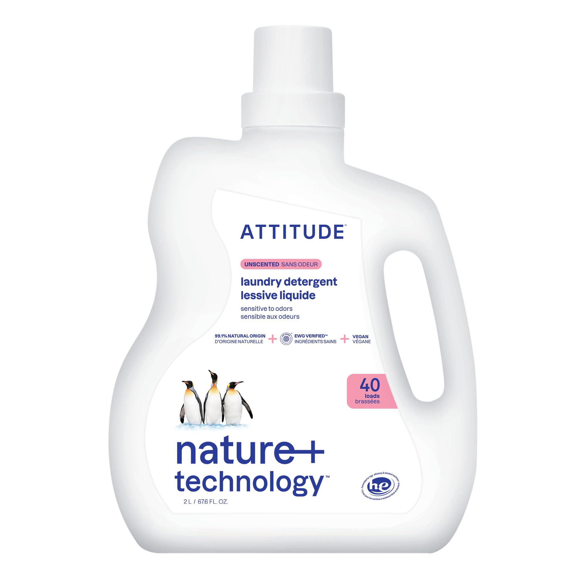 ATTITUDE envase frontal mostrando capacidad y diseño, limpieza eficaz