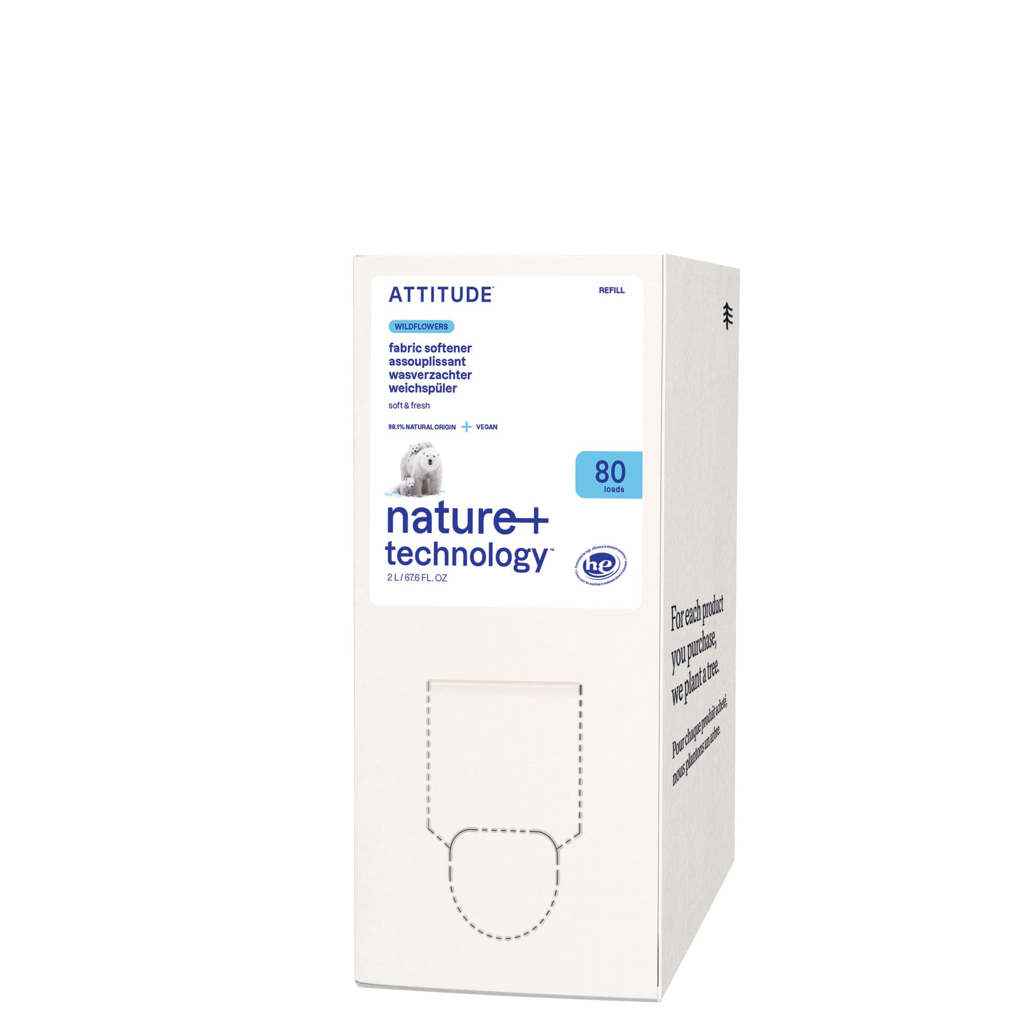 ATTITUDE frente del recambio mostrando el diseño y beneficio ecológico