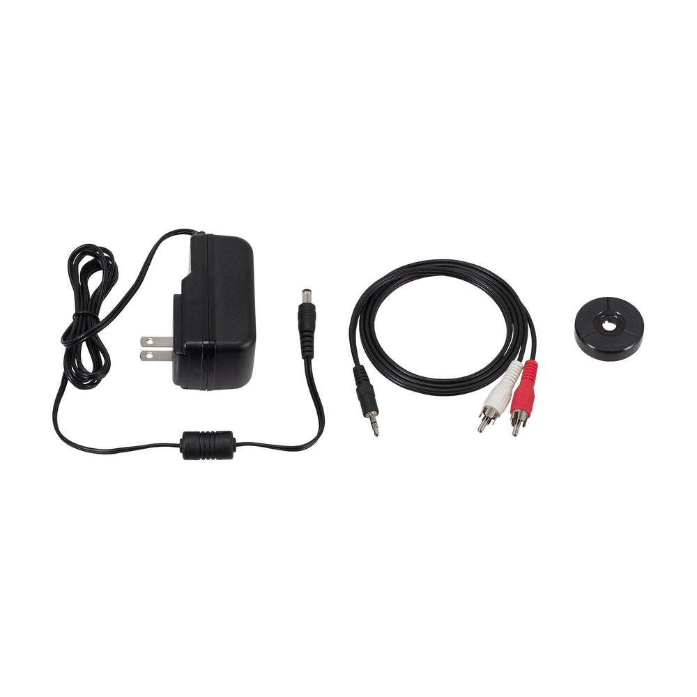 Audio-Technica comparación de tamaño en mesa para ver escala y disposición