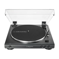 Audio-Technica primer plano del plato de aluminio anti‑resonancia mejora estabilidad
