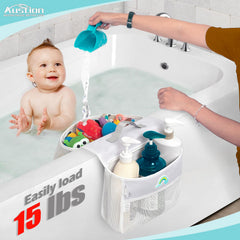 Austion en uso con niño alcanzando juguetes de forma segura