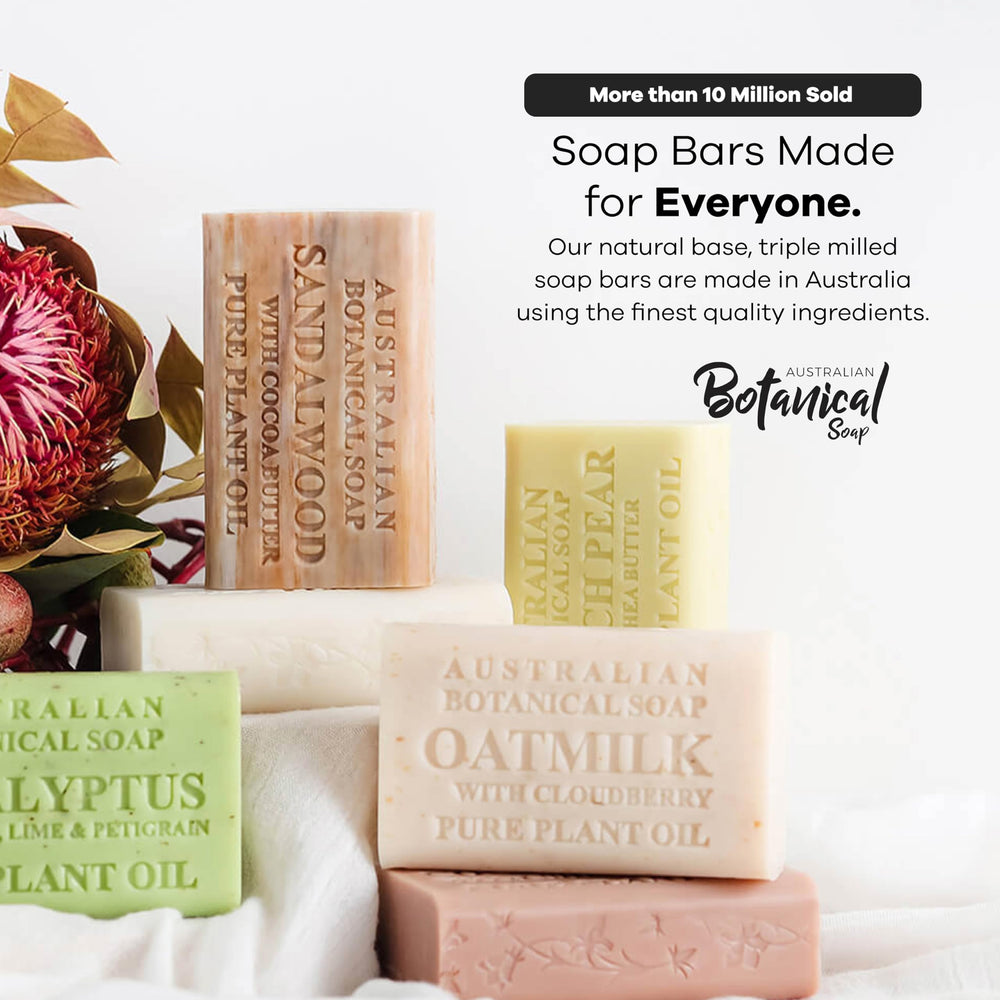 Australian Botanical Soap ambientación en lavabo mostrando elegancia y reducción de plástico