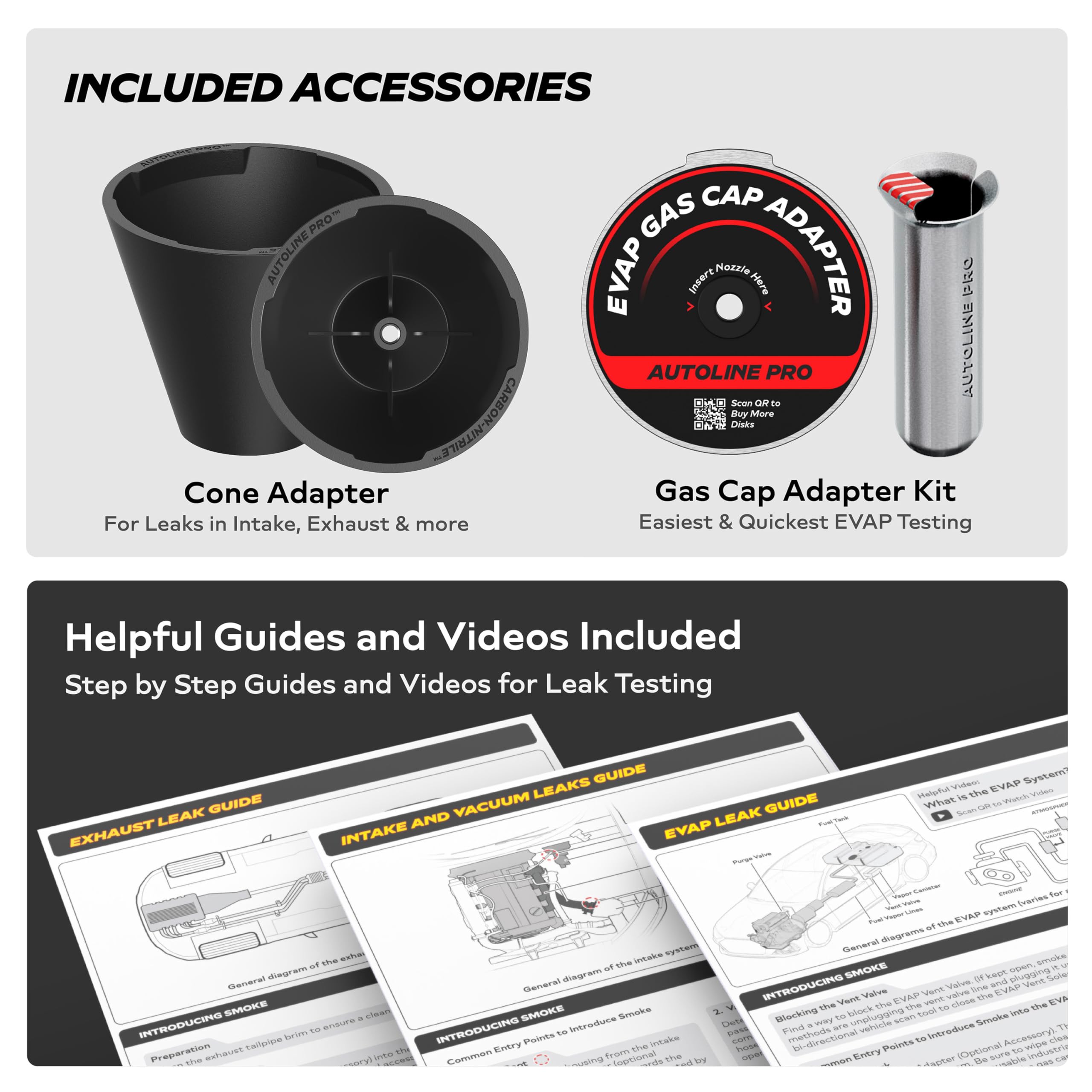 AutoLine Pro HyperSmoke kit de accesorios completo para múltiples pruebas