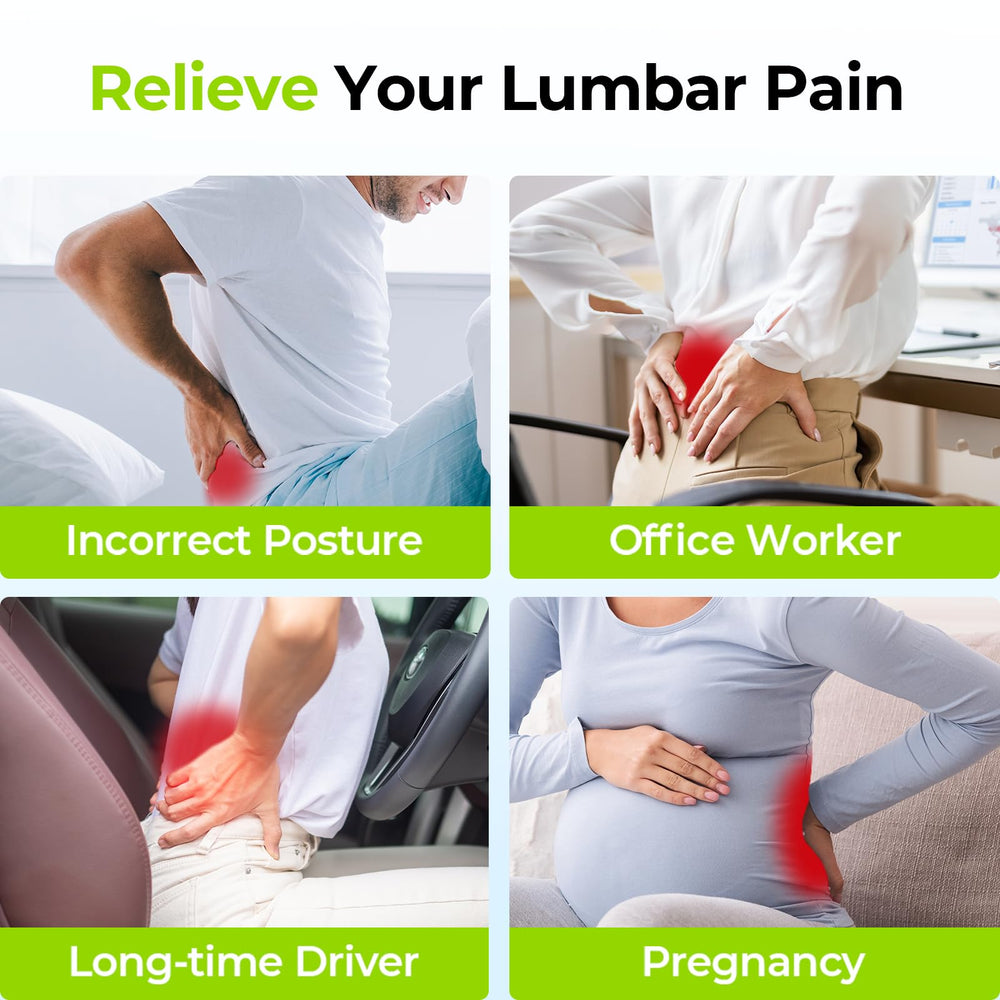 AUVON detalle del bulbo patentado que ofrece soporte lumbar preciso