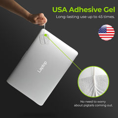 AUVON close-up gel texture of electrode pad demonstrating strong adhesion