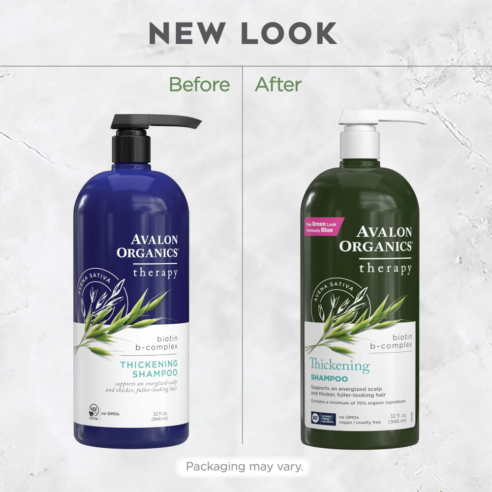 Avalon Organics in shower lifestyle use illustrating fuller-looking hair results