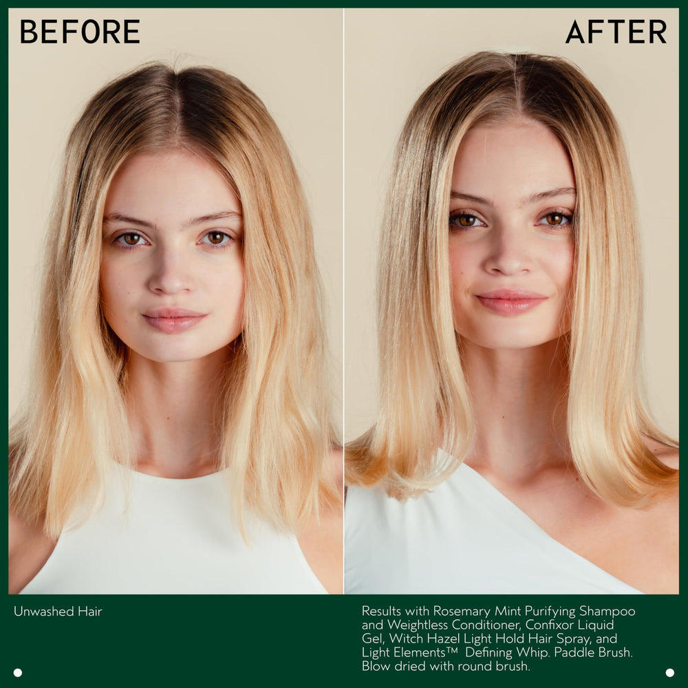 Rizos definidos con Aveda Confixor mostrando control y movimiento natural