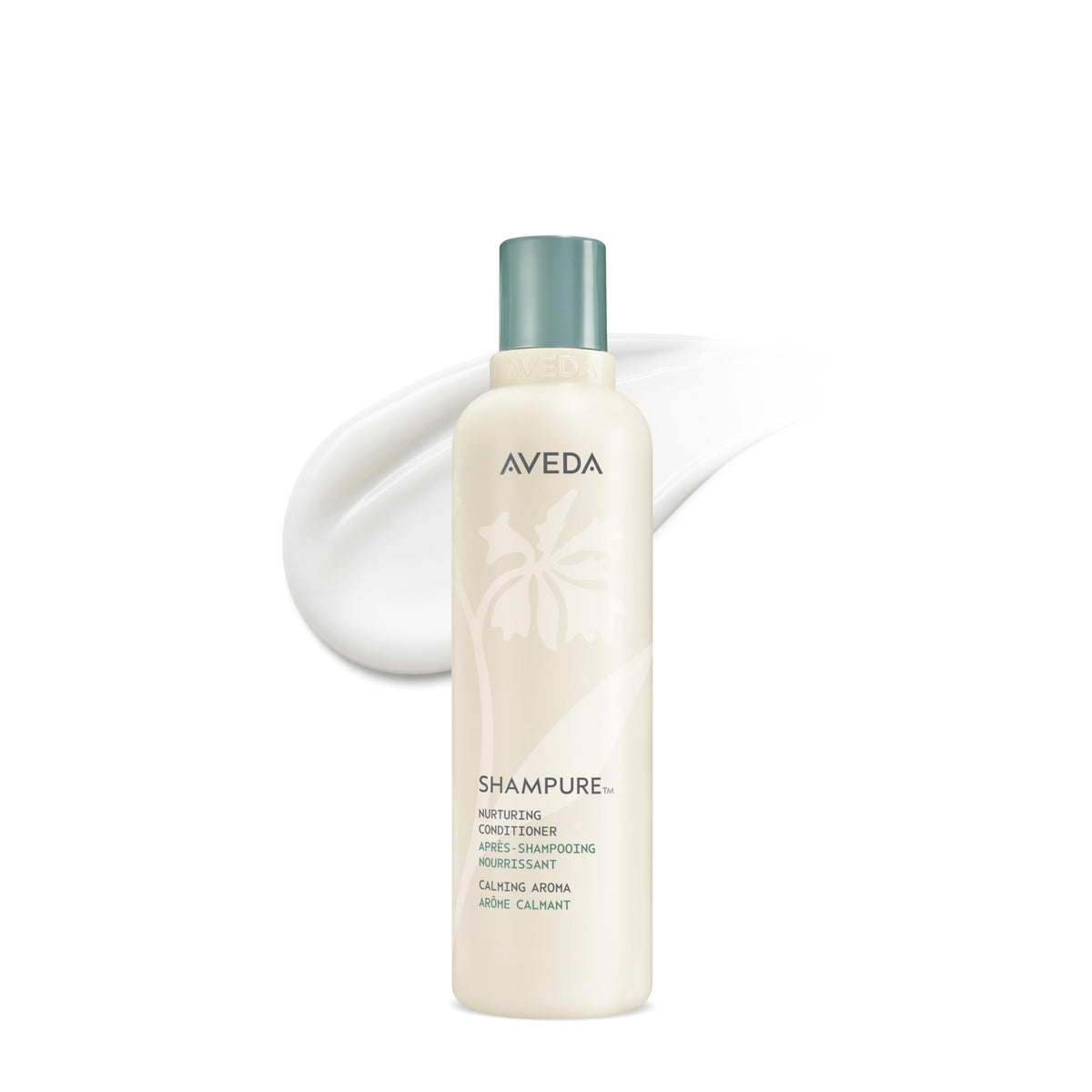 Aveda Shampure frontal de la botella mostrando diseño y volumen