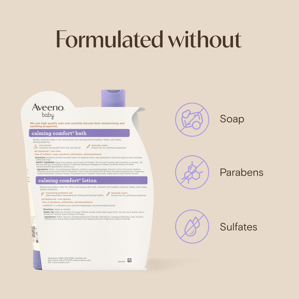 Aveeno Baby escena de dormitorio creando ambiente relajante
