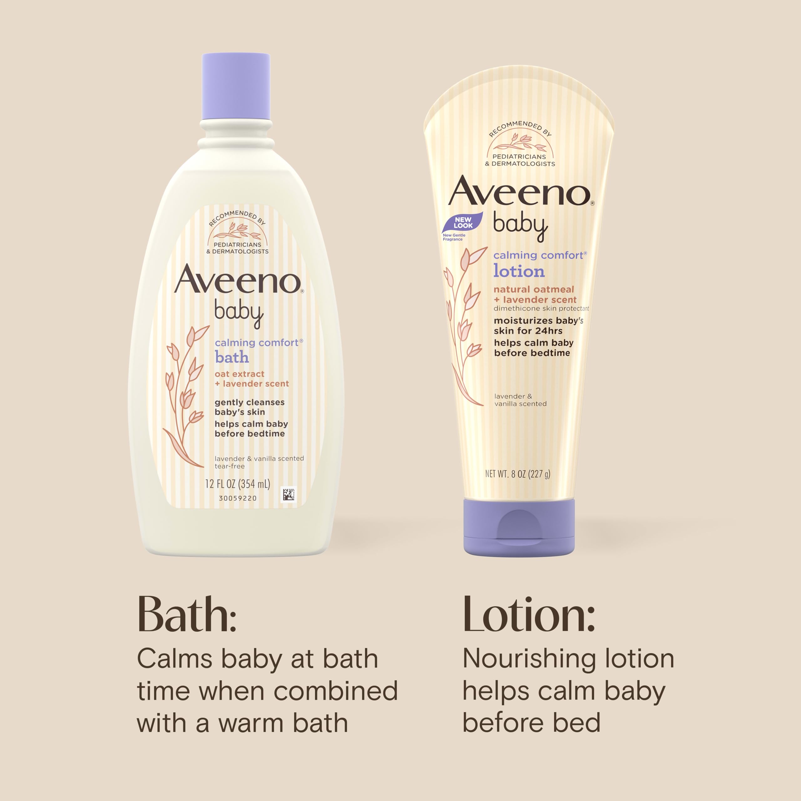 Aveeno Baby padre bañando al bebé para una rutina calmante