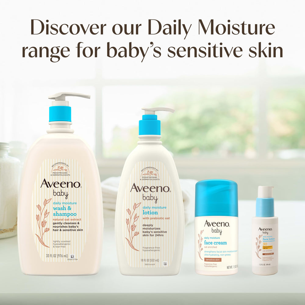 Aveeno Baby derrame controlado del gel resaltando enjuague rápido