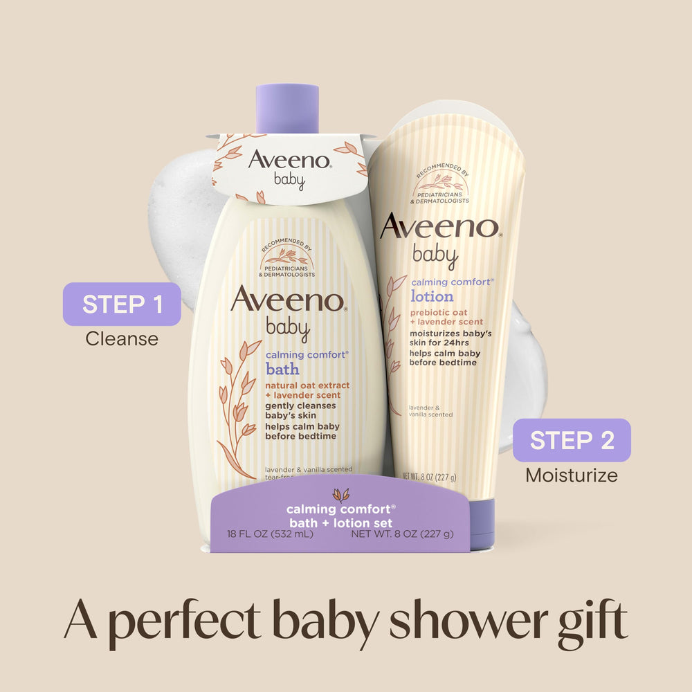 Aveeno Baby avena en primer plano mostrando el ingrediente nutritivo