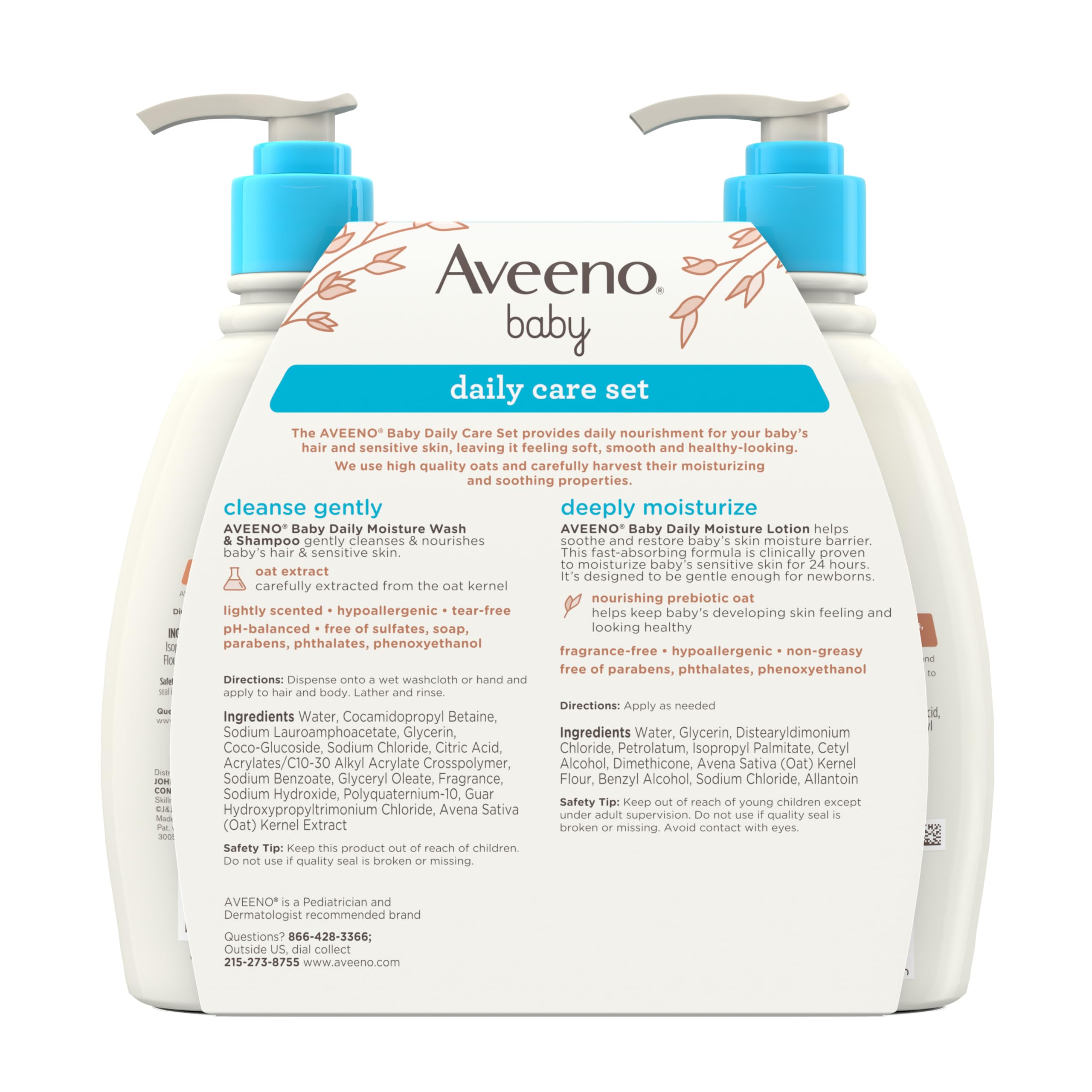 Aveeno Baby set envuelto para baby shower, presentación lista para regalar