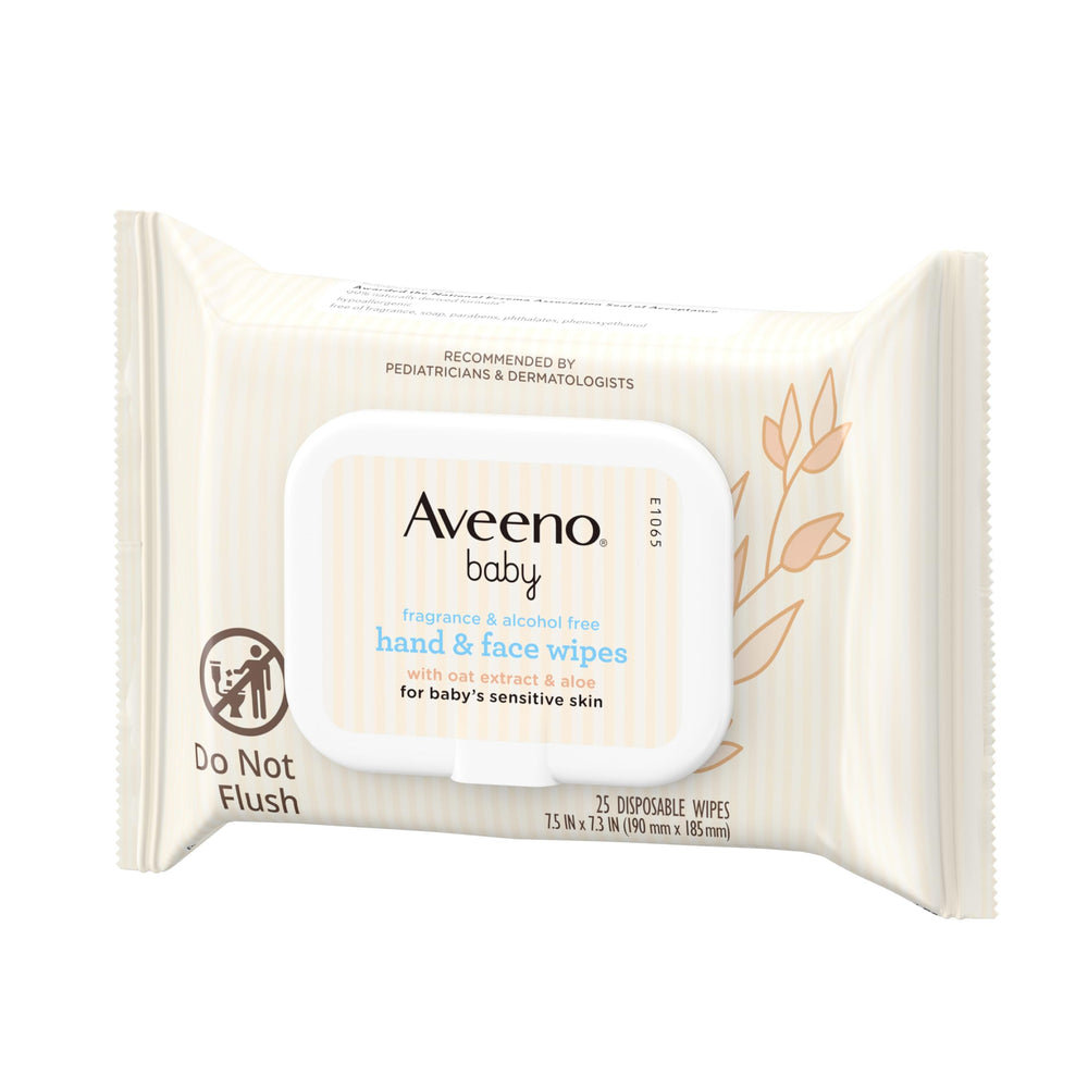 Aveeno Baby pack placed inside diaper bag for easy travel convenience