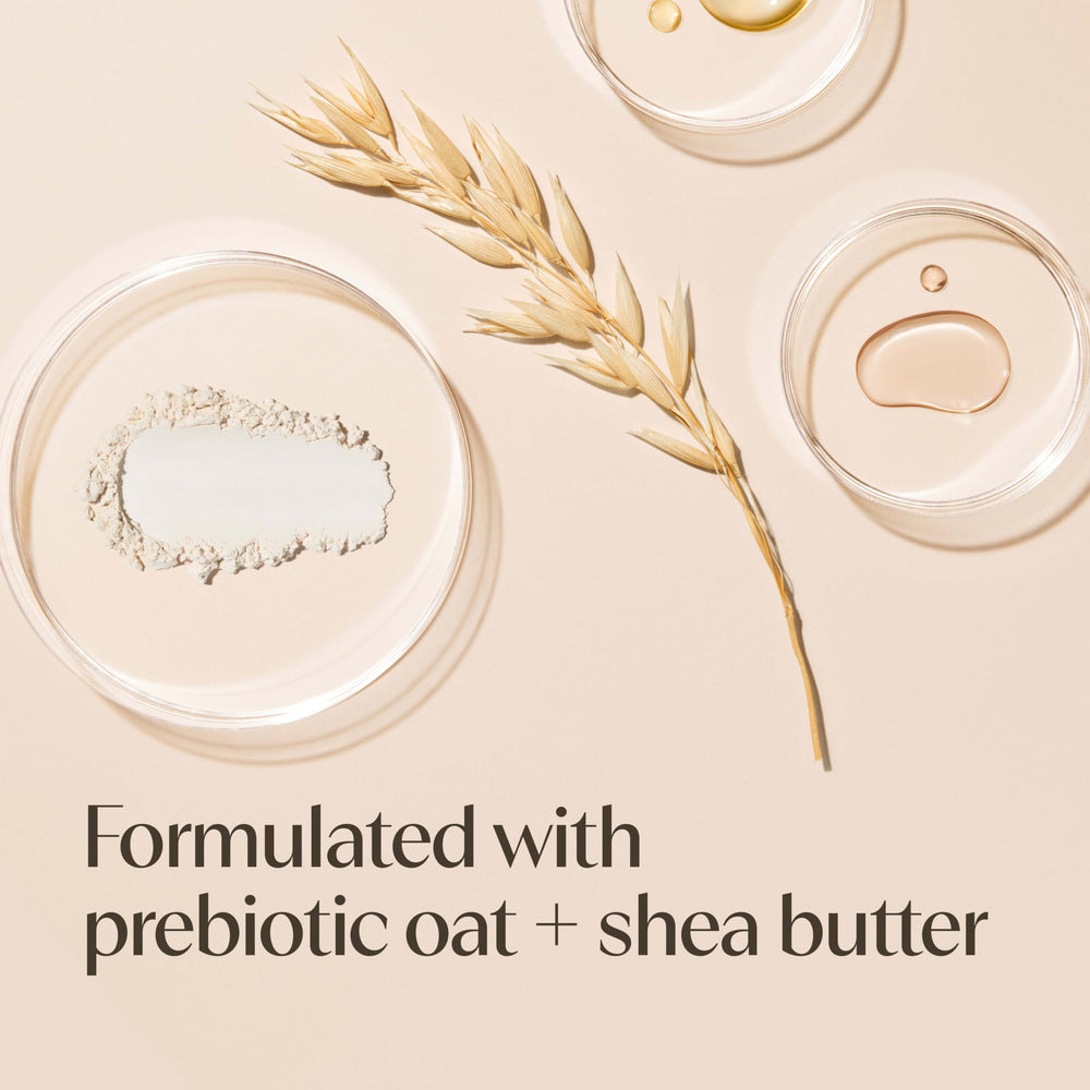 Aveeno etiqueta con ingredientes clave para piel sensible