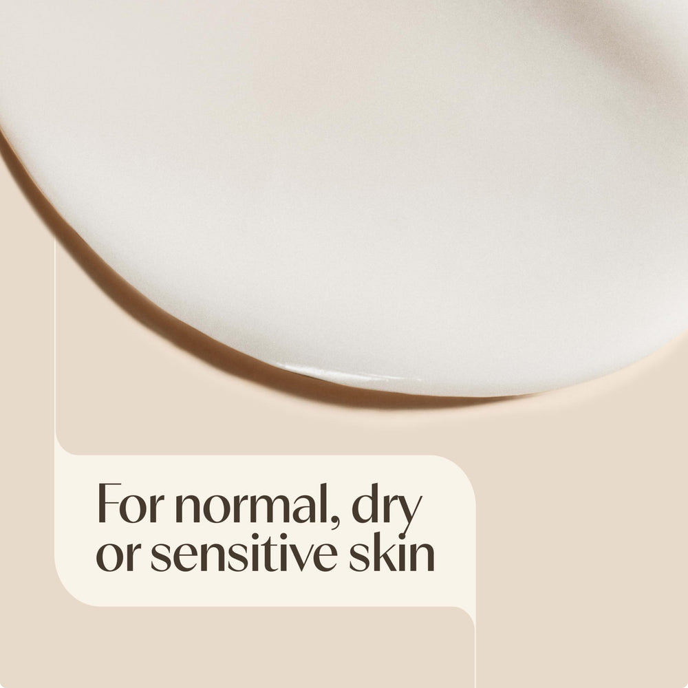 Aveeno detalle de etiqueta con ingredientes clave y beneficios para la piel