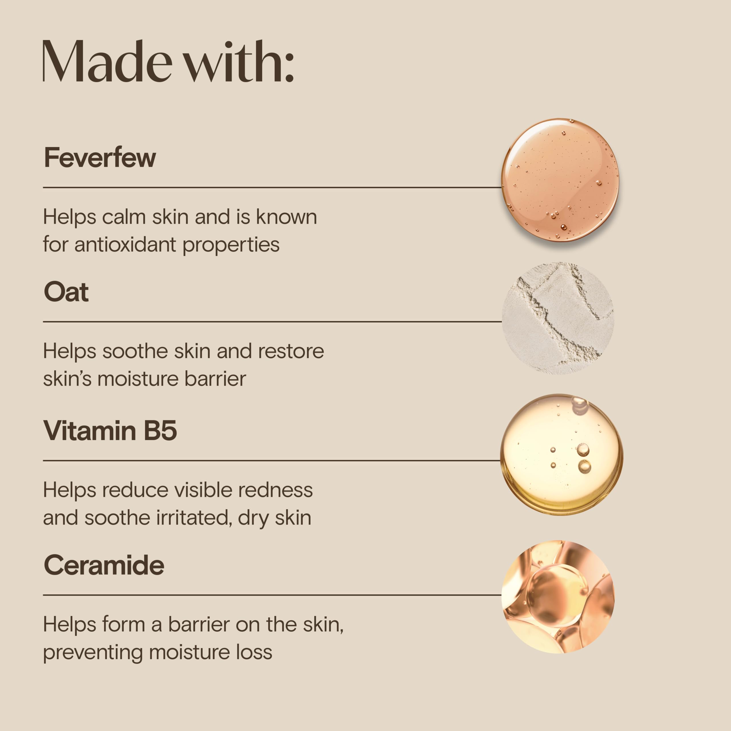 Aveeno etiqueta con ingredientes destacando avena y ceramidas
