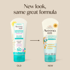 Aveeno textura cremosa en mano que facilita aplicación suave