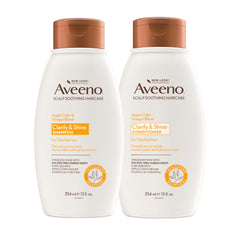 Aveeno presentación frontal del set mostrando envases y utilidad