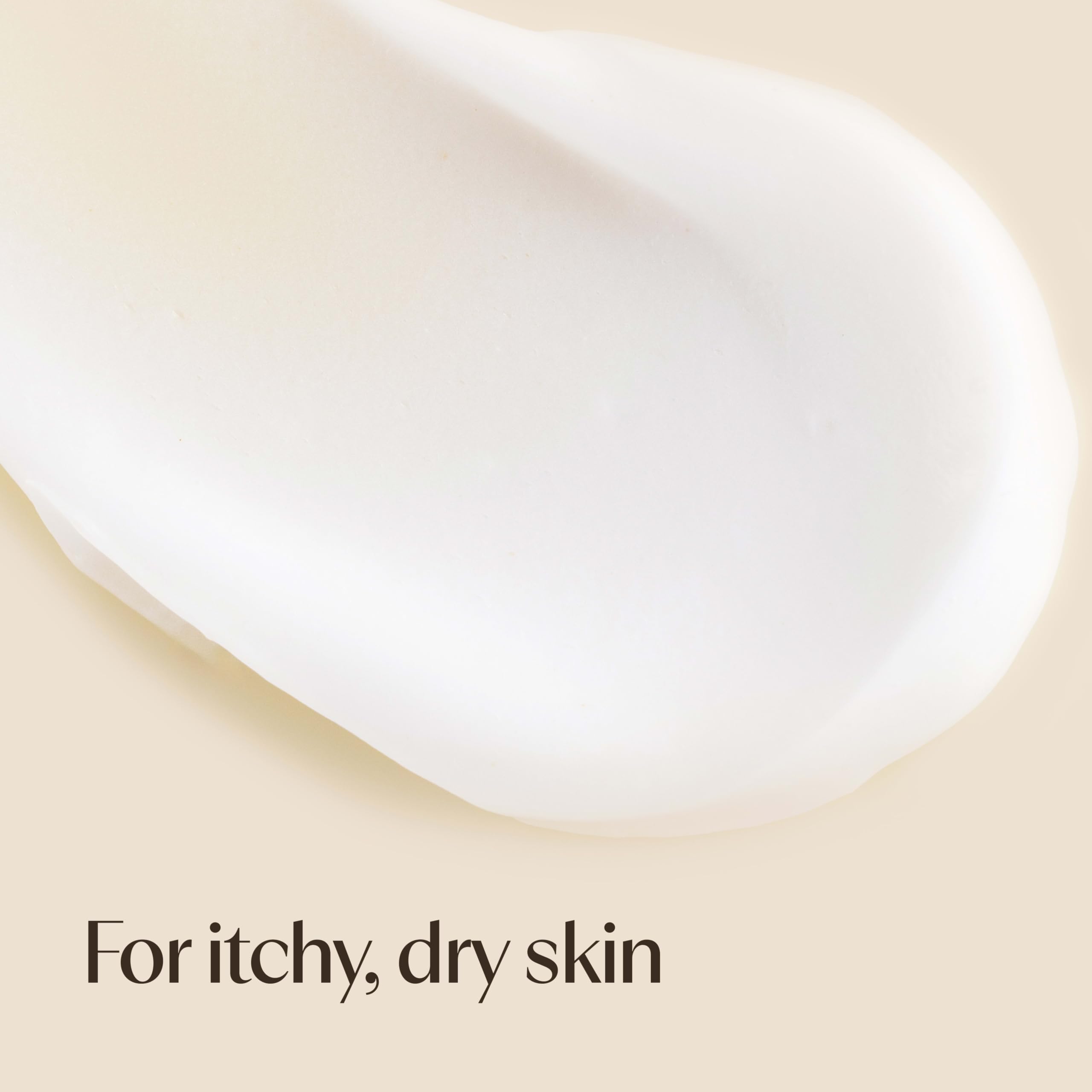 Comparación de tamaño Aveeno 33 fl oz con mano, gran rendimiento doméstico