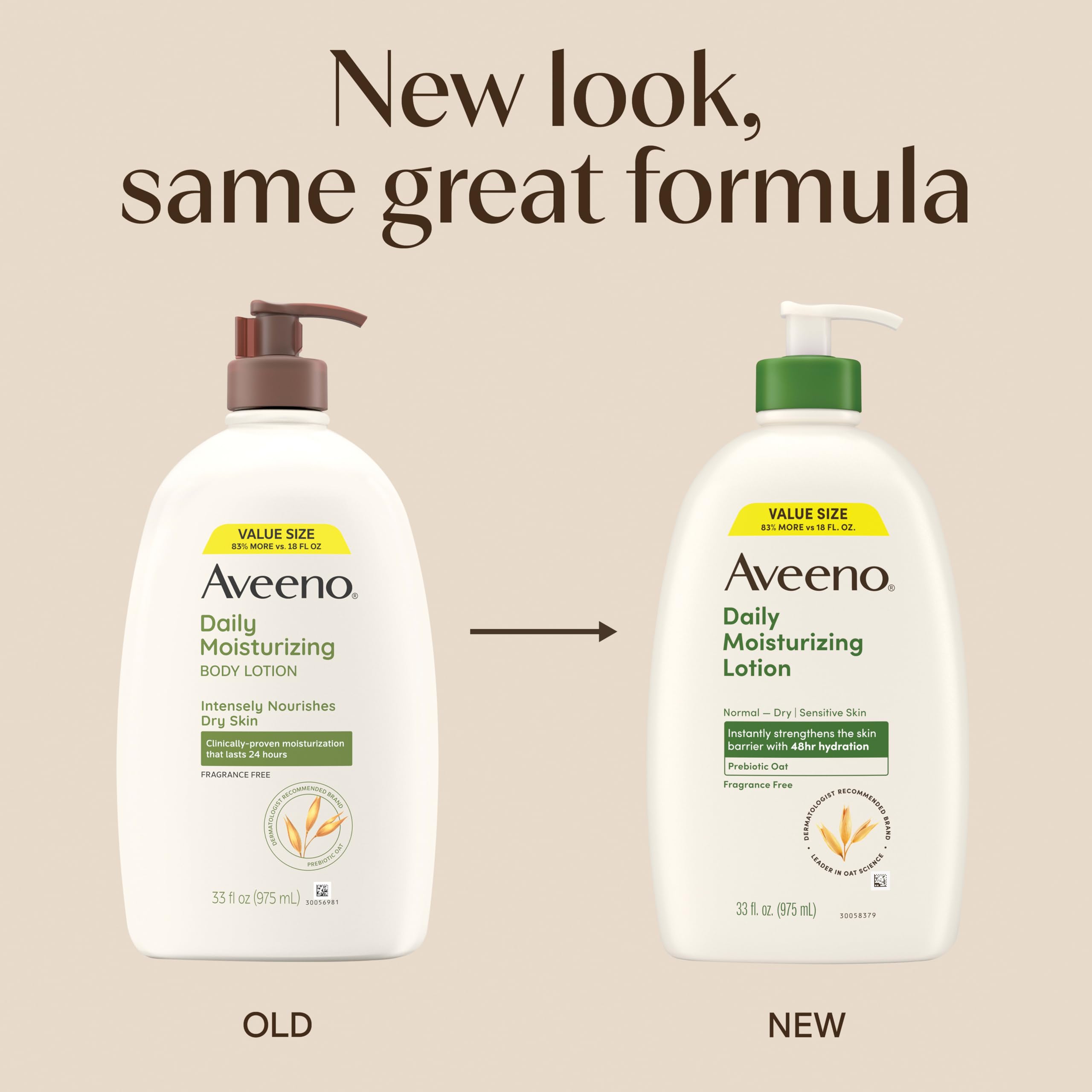Textura cremosa de Aveeno que ilustra absorción rápida y sensación no grasa
