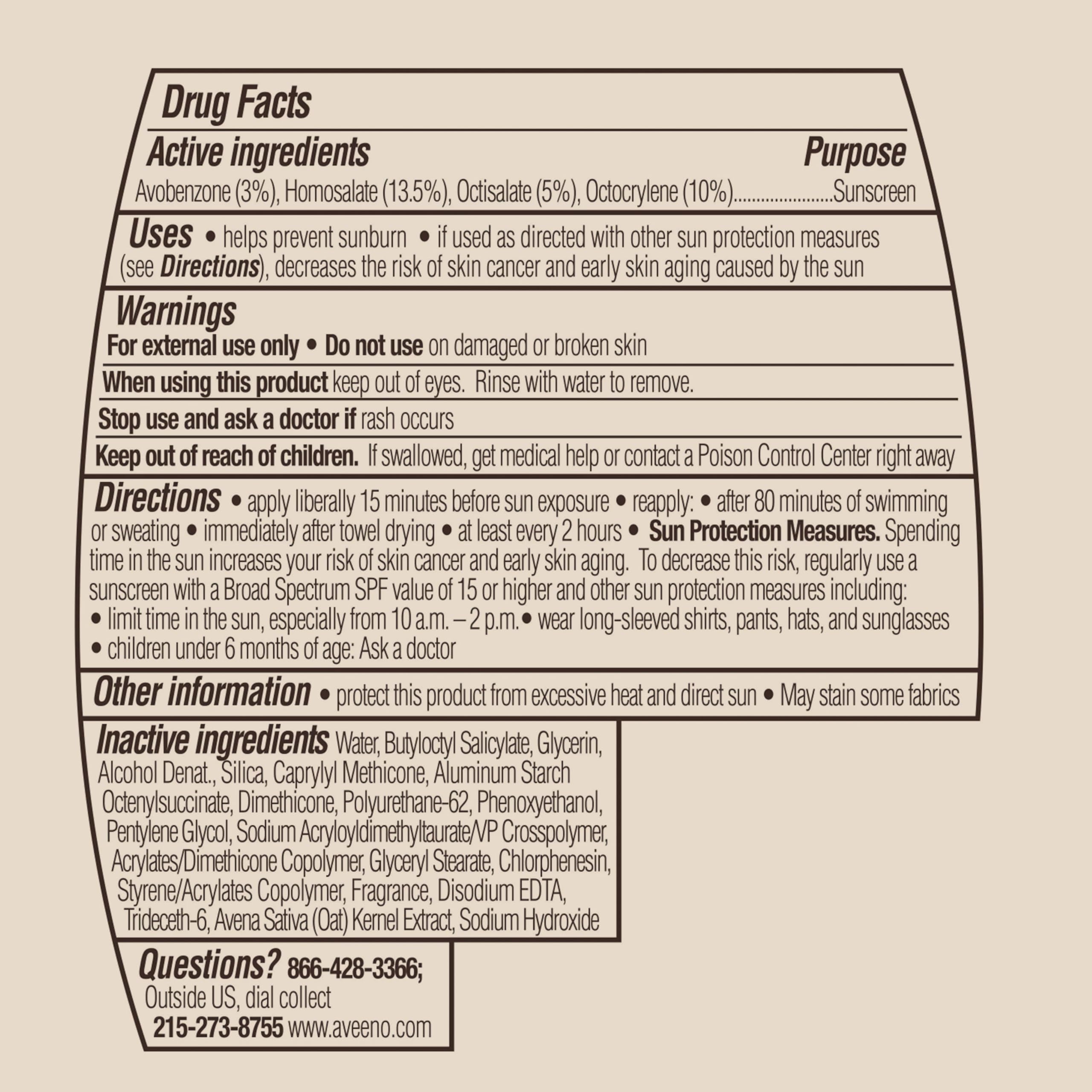 Aveeno escena lifestyle activa que muestra protección durante ejercicio al aire libre