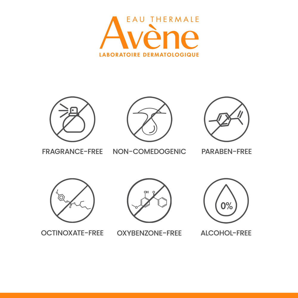 Avène aplicación en rostro demostrando cobertura ligera uniforme