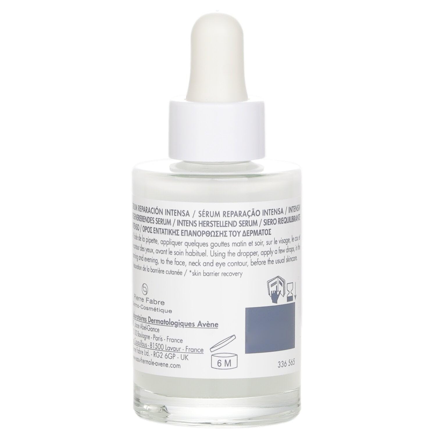Avène Cicalfate+ textura en gota que ilustra absorción rápida y hidratación