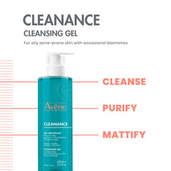 Avène Cleanance gel aplicación en rostro mostrando limpieza sin resecar