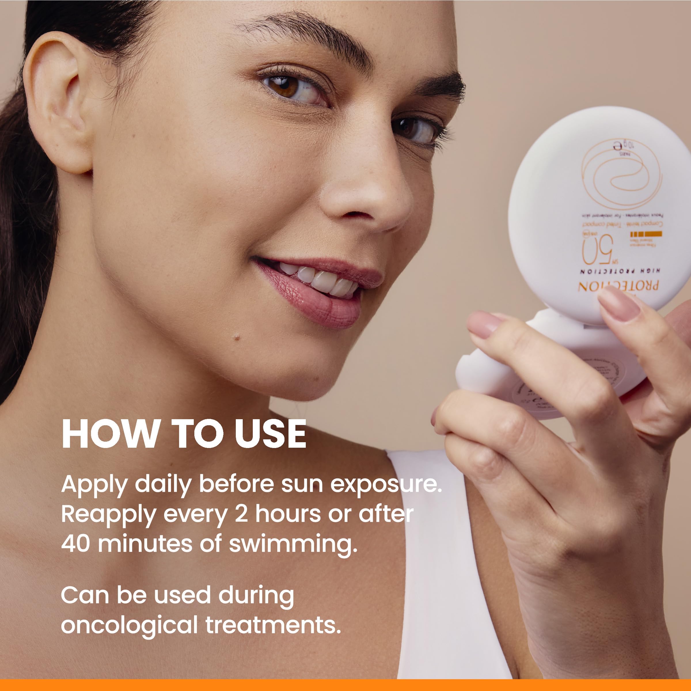 Avène etiqueta con información de filtro mineral y beneficios antioxidantes