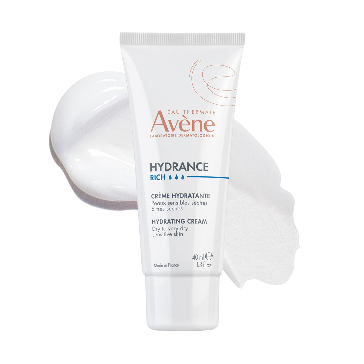 Avène Hydrance Rich frasco delantero mostrando diseño y beneficio hidratante