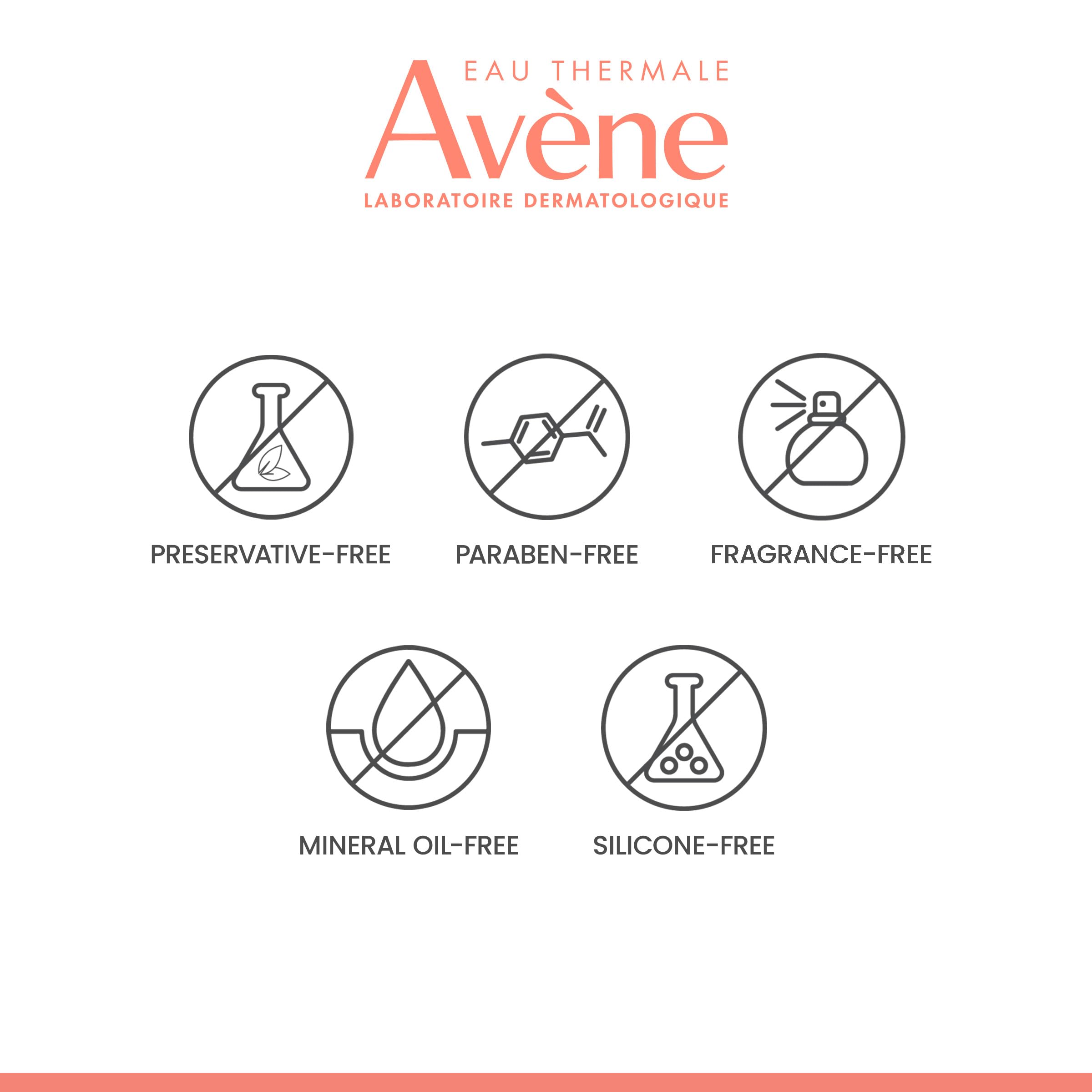 Avène producto junto a agua termal que sugiere efecto calmante