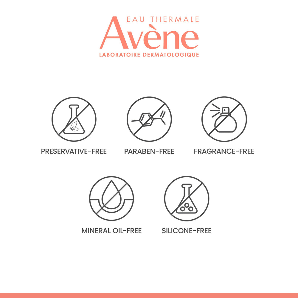 Avène producto junto a agua termal que sugiere efecto calmante