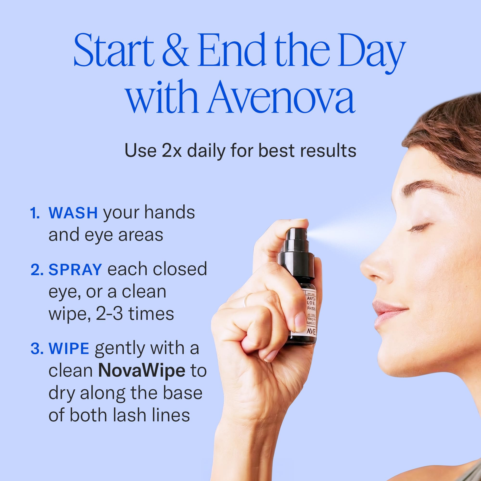 Avenova producto en rutina de baño, integración práctica en higiene diaria