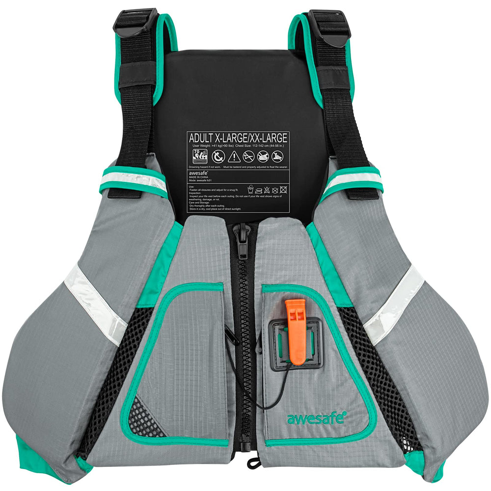 AWESAFE detalle del neopreno en hombros que mejora soporte y durabilidad