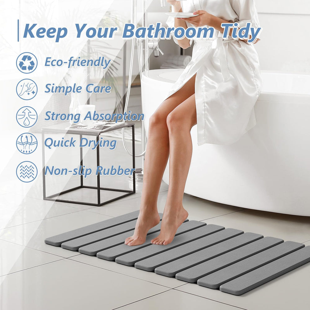 AWW escena de baño moderno con la alfombra colocada junto a la ducha