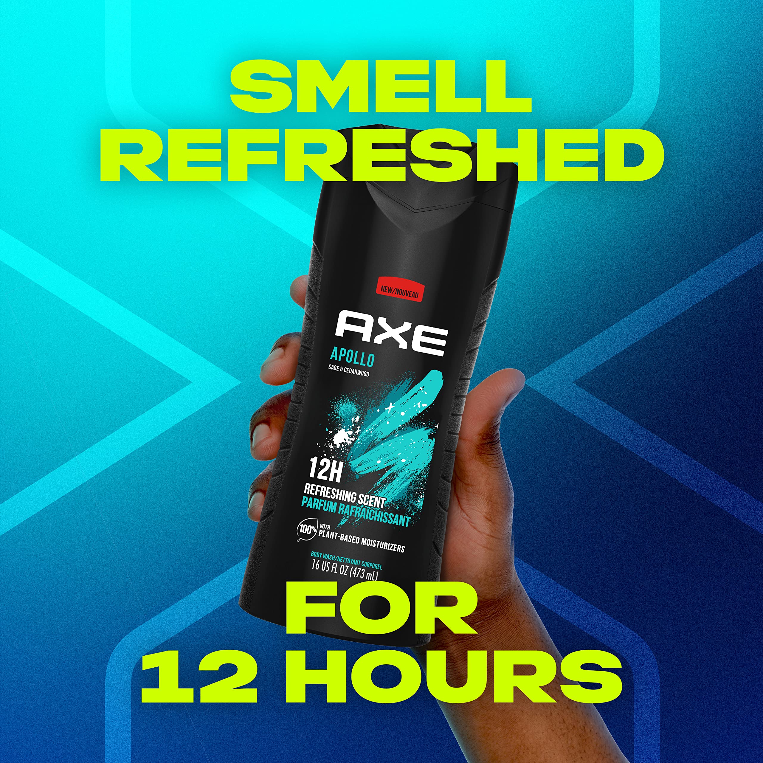 AXE gel Apollo en mano para comparar el tamaño y facilitar dosificación