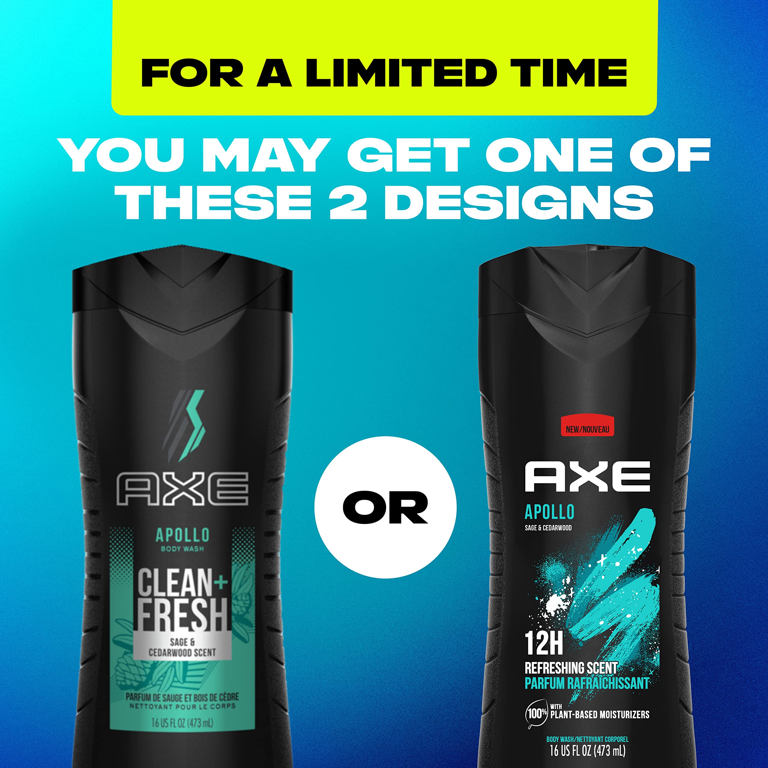 AXE espuma cremosa del gel Apollo resaltando limpieza y suavidad
